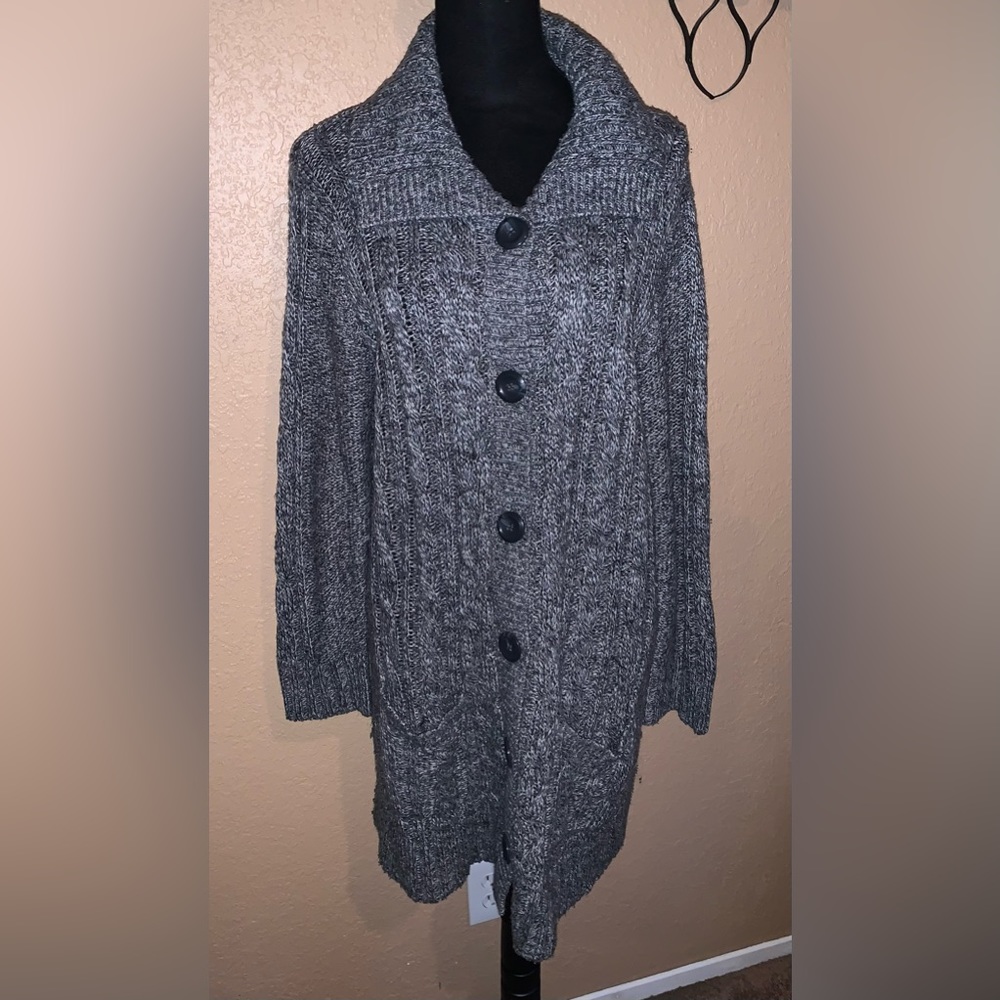 Super warm butterfly color button up cardigan.